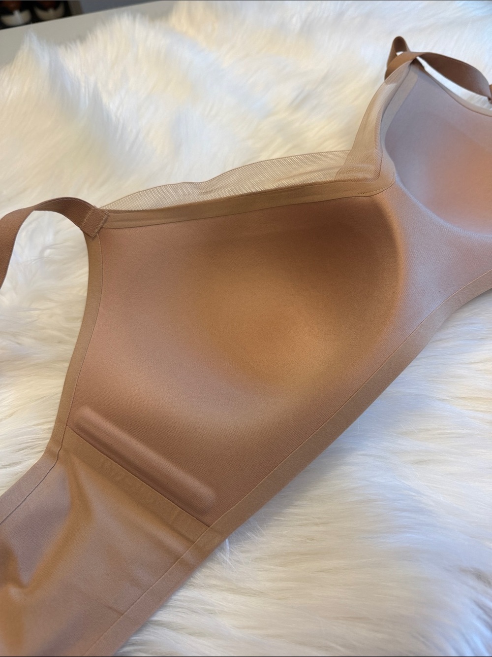 Honeylove Crossover Contour Wireless Nude Comfy T-Shirt Bra 34C - Picture 4 of 7